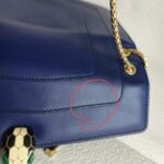 Bvlgari Serpenti Forever Flap Blue with Calf Leather and Gold Hardware #OORO-3 - Image 12