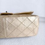 Chanel 2.55 Large Double Flap Light Gold with Aged Calfskin and Ruthenium Hardware #ORUY-4 - Image 14