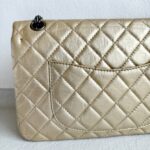 Chanel 2.55 Large Double Flap Light Gold with Aged Calfskin and Ruthenium Hardware #ORUY-4 - Image 5