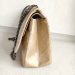 Chanel 2.55 Large Double Flap Light Gold with Aged Calfskin and Ruthenium Hardware #ORUY-4 - Image 9