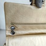 Chanel 2.55 Large Double Flap Light Gold with Aged Calfskin and Ruthenium Hardware #ORUY-4 - Image 20