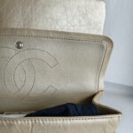 Chanel 2.55 Large Double Flap Light Gold with Aged Calfskin and Ruthenium Hardware #ORUY-4 - Image 24