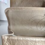 Chanel 2.55 Large Double Flap Light Gold with Aged Calfskin and Ruthenium Hardware #ORUY-4 - Image 23