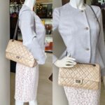 Chanel 2.55 Large Double Flap Light Gold with Aged Calfskin and Ruthenium Hardware #ORUY-4 - Image 39