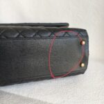 Chanel Coco Handle Medium Black/Maroon with Grained Calfskin/Lizard Skin Handle and Rustic Gold Hardware #OREE-1 - Image 12