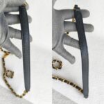 Chanel Coco Handle Medium Black/Maroon with Grained Calfskin/Lizard Skin Handle and Rustic Gold Hardware #OREE-1 - Image 18