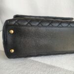 Chanel Coco Handle Medium Black/Maroon with Grained Calfskin/Lizard Skin Handle and Rustic Gold Hardware #OREE-1 - Image 11