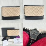 Chanel Clutch Gabrielle O'CASE Black/Beige Aged Calfskin with Rustic Gold Hardware #ORLK-1 - Image 2