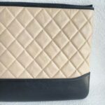 Chanel Clutch Gabrielle O'CASE Black/Beige Aged Calfskin with Rustic Gold Hardware #ORLK-1 - Image 4
