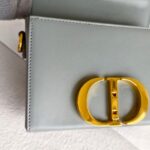 Dior Montaigne Bag Grey with Box Calf Leather and Gold Hardware #OORO-1 - Image 4