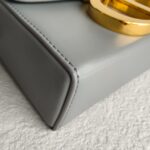 Dior Montaigne Bag Grey with Box Calf Leather and Gold Hardware #OORO-1 - Image 14