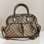 LV Trevi Bag Brown Damier Ebene Coated Canvas/Leather and Gold Hardware #ORUY-1
