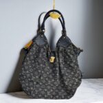 LV XL Bag Dark Grey/Black with Monogram Denim/Leather and Gold Hardware #ORLE-2