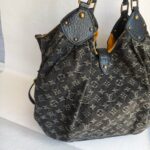 LV XL Bag Dark Grey/Black with Monogram Denim/Leather and Gold Hardware #ORLE-2 - Image 5