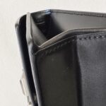 Off White Mini Jitney Crossbody/Waist Pouch/Clutch Black with Box Leather and Silver Hardware #ORUC-2 - Image 12