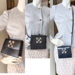 Off White Mini Jitney Crossbody/Waist Pouch/Clutch Black with Box Leather and Silver Hardware #ORUC-2 - Image 24