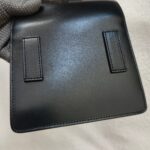 Off White Mini Jitney Crossbody/Waist Pouch/Clutch Black with Box Leather and Silver Hardware #ORUC-2 - Image 4