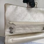 Chanel 2.55 Large Double Flap Light Gold with Aged Calfskin and Ruthenium Hardware #ORKS-12 - Image 21