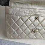 Chanel 2.55 Large Double Flap Light Gold with Aged Calfskin and Ruthenium Hardware #ORKS-12 - Image 3