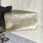 Chanel 2.55 Large Double Flap Light Gold with Aged Calfskin and Ruthenium Hardware #ORKS-12 - Image 8