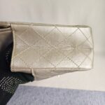 Chanel 2.55 Large Double Flap Light Gold with Aged Calfskin and Ruthenium Hardware #ORKS-12 - Image 10