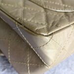 Chanel 2.55 Large Double Flap Light Gold with Aged Calfskin and Ruthenium Hardware #ORKS-12 - Image 17