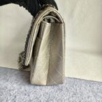 Chanel 2.55 Large Double Flap Light Gold with Aged Calfskin and Ruthenium Hardware #ORKS-12 - Image 9