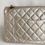 Chanel 2.55 Large Double Flap Light Gold with Aged Calfskin and Ruthenium Hardware #ORKS-12 - Image 5