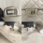 Chanel 2.55 Large Double Flap Light Gold with Aged Calfskin and Ruthenium Hardware #ORKS-12 - Image 20