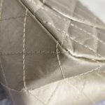 Chanel 2.55 Large Double Flap Light Gold with Aged Calfskin and Ruthenium Hardware #ORKS-12 - Image 18