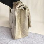 Chanel 2.55 Large Double Flap Light Gold with Aged Calfskin and Ruthenium Hardware #ORKS-12 - Image 7