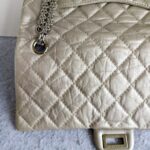 Chanel 2.55 Large Double Flap Light Gold with Aged Calfskin and Ruthenium Hardware #ORKS-12 - Image 11