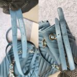 Chanel Backpack Blue with Lambskin and Silver Hardware #ORKS-11 - Image 14