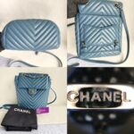 Chanel Backpack Blue with Lambskin and Silver Hardware #ORKS-11 - Image 2