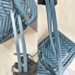 Chanel Backpack Blue with Lambskin and Silver Hardware #ORKS-11 - Image 12