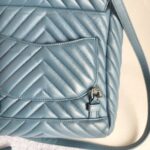 Chanel Backpack Blue with Lambskin and Silver Hardware #ORKS-11 - Image 11