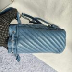 Chanel Backpack Blue with Lambskin and Silver Hardware #ORKS-11 - Image 5