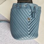 Chanel Backpack Blue with Lambskin and Silver Hardware #ORKS-11 - Image 3