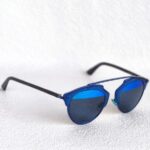 Dior So Real Sunglasses Blue/Black Metal Frame with Silver Hardware #OOUE-86