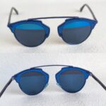 Dior So Real Sunglasses Blue/Black Metal Frame with Silver Hardware #OOUE-86 - Image 2