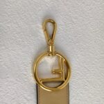 Fendi Bag Strap Beige with Smooth Calf Leather and Silver/Gold Hardware #ORSL-6 - Image 5