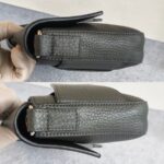 Fendi Baguette Crossbody/Belt Bag Grey with Calf Leather/Canvas and Silver Hardware #ORSL-2 - Image 8