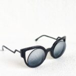 Fendi Sunglasses Black Metal with Acetate and Silver Hardware #OOUE-79