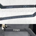 Fendi Sunglasses Black Metal with Acetate and Silver Hardware #OOUE-79 - Image 8