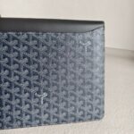 Goyard Commando Clutch Black/Grey with Goyardine Canvas/Calf Leather and Silver Hardware #GUETY-1 - Image 6