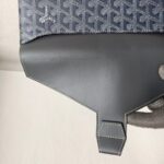 Goyard Commando Clutch Black/Grey with Goyardine Canvas/Calf Leather and Silver Hardware #GUETY-1 - Image 7
