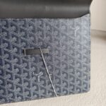 Goyard Commando Clutch Black/Grey with Goyardine Canvas/Calf Leather and Silver Hardware #GUETY-1 - Image 4