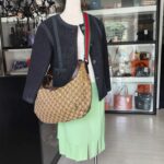 Gucci Hobo Bag Brown Canvas/Leather and Silver Hardware #OORU-23 - Image 26