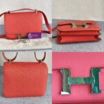 Hermes Constance 24cm Pink with Epsom Leather and Palladium Plated Hardware #ORSU-2 - Image 2