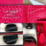 Hermes Kelly 28 Rose Extreme Clemence Leather with Palladium Plated Hardware #REUR-2 - Image 29